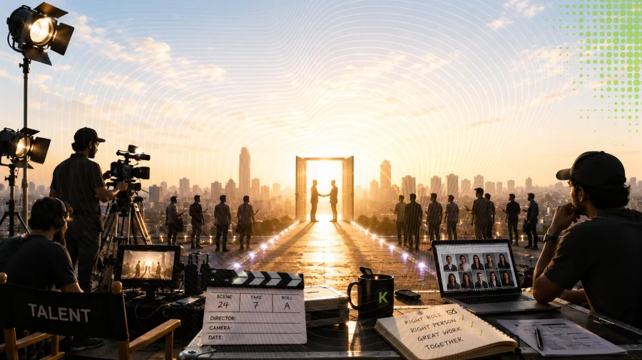 Talent and production teams connected through opportunity