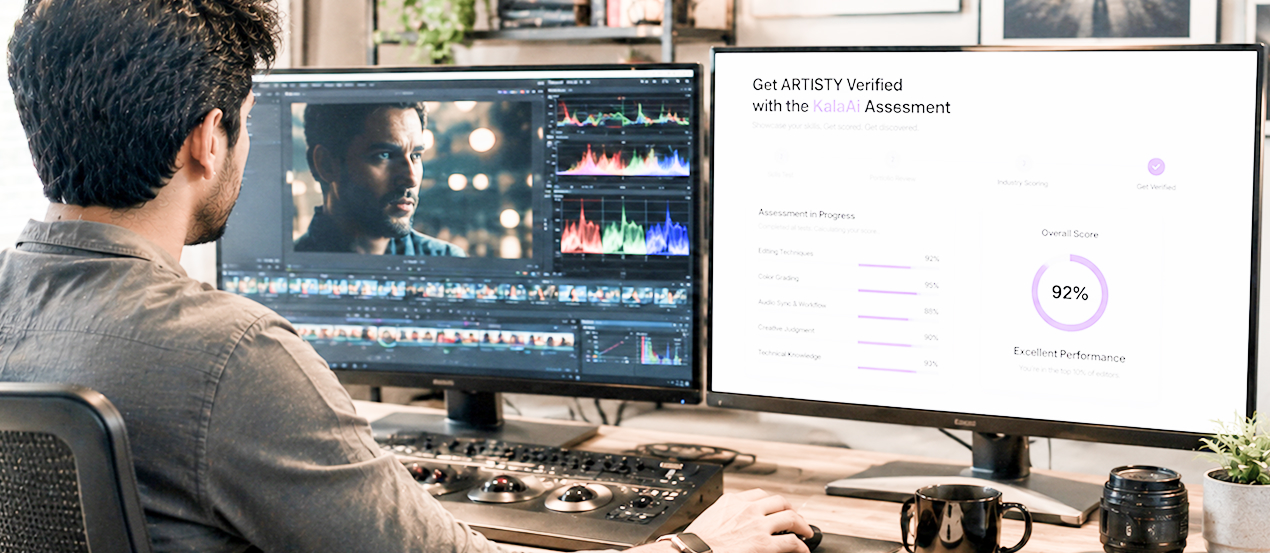 Editor completing Artisty verification assessment