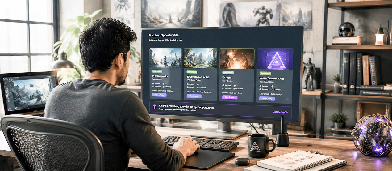 VFX artist matched to a role on Artisty